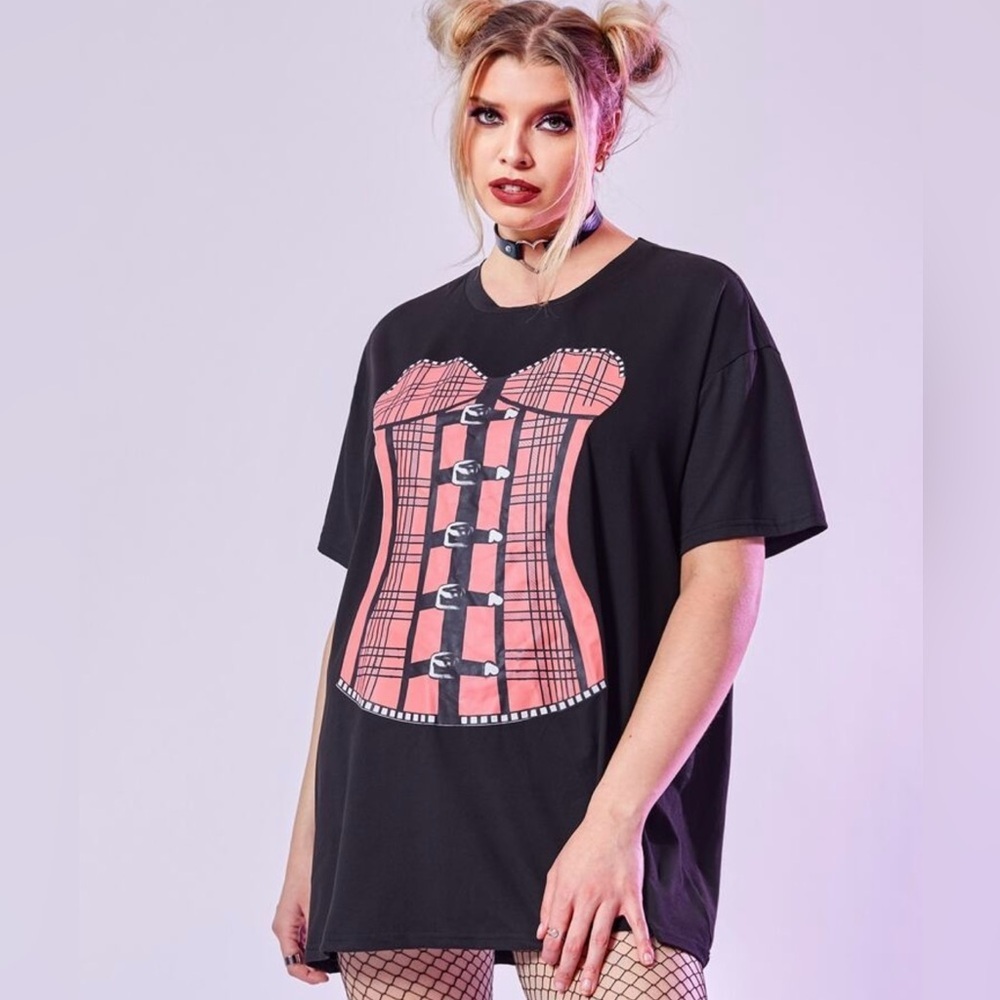 SHEIN Curve Graphic Print Tee, Size 0XL